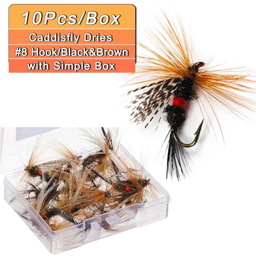 Captain Insect Insects Flies Fishing Lures; Topwater Dry Flies Bait Trout Artificial ...