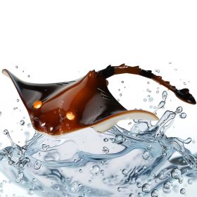 VEVOR Remote Control Manta Ray Toy, 2.4GHz High Simulation Robot Manta Ray with Light, 2 Rechargeable Batteries, for Pool, Bathtub or Lake