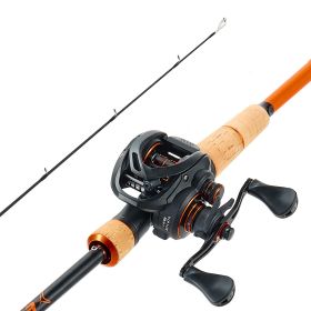VEVOR Rod and Fishing Reel Combo, IM7 Carbon Fiber Baitcasting Rod and Reel Combo, Bass Fishing Pole with 7+1 BB System, 7.0:1 Gear Ratio, Cork H (Default: Default)